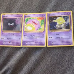 Pokemon TCG Base Set Lot - Gastly, Koffing, Drowzee - 3 Cards - Image 1