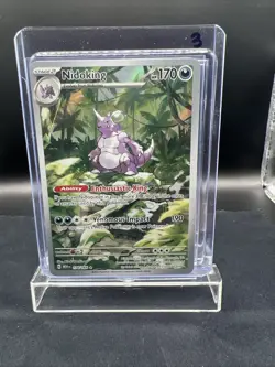 Pokemon TCG Nidoking Scarlet & Violet Holo Illustration Card 174/165 - Image 1