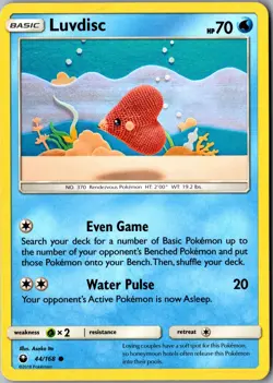 Luvdisc 44/168 Common SM - Celestial Storm LP Pokemon Card - Image 1