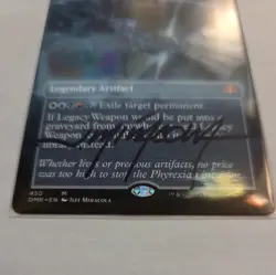 signed Legacy Weapon (Borderless) Non-Foil Near Mint MTG Dominaria Remastered - Image 2