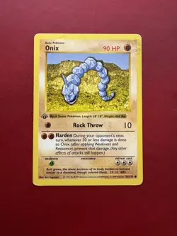 Onix 56/102 Shadowless 1st Edition Base Set Pokemon Card HP - Image 1