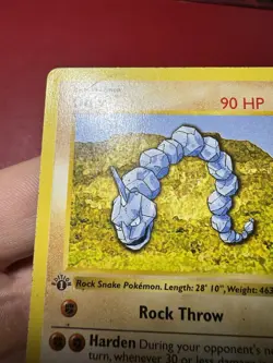 Onix 56/102 Shadowless 1st Edition Base Set Pokemon Card HP - Image 3