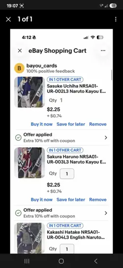 Kayou Naruto Series 1 Heaven Scroll - 9 Card Lot of SSR (Super Super Rare) 🔥 - Image 1