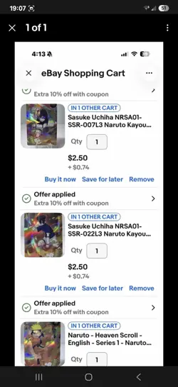 Kayou Naruto Series 1 Heaven Scroll - 9 Card Lot of SSR (Super Super Rare) 🔥 - Image 2