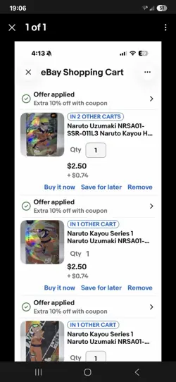Kayou Naruto Series 1 Heaven Scroll - 9 Card Lot of SSR (Super Super Rare) 🔥 - Image 3