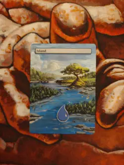 Magic the Gathering Island #21 Hand Painted Unique Custom MTG Alter - Image 1