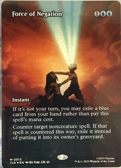 Force of Negation - 0013 TLE MYTHIC Showcase Borderless Foil MTG Avatar - Image 1