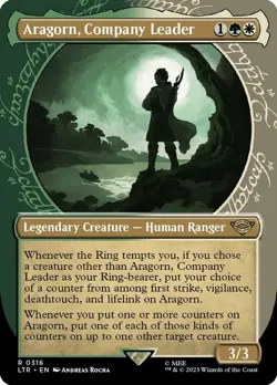 1 x Aragorn, Company Leader - Foil - Showcase - Universes Beyond: The Lord of th - Image 1