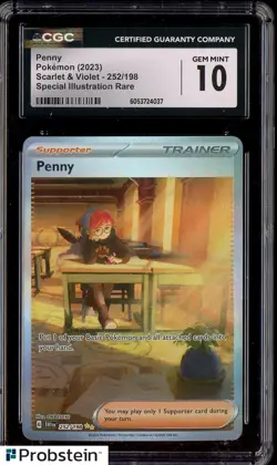 2023 Pokemon Scarlet & Violet Special Illustration Rare #252 Penny CGC 10 - Image 1