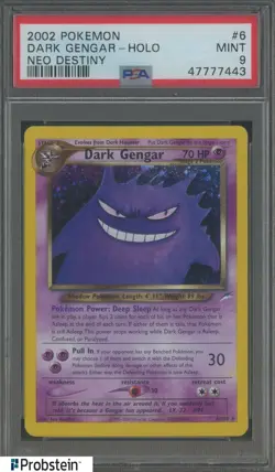 2002 Pokemon Neo Destiny #6 Dark Gengar Holo PSA 9 MINT - Image 1
