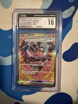Cornerstone Mask Ogerpon ex SAR CGC 10 GEM MINT 🟢 Japanese Pokemon 216/187 - Image 1
