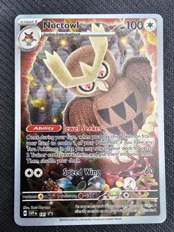 Pokemon Noctowl SVPen Stellar Crown Full Art Holo Black Star Promo 141 NM - Image 1