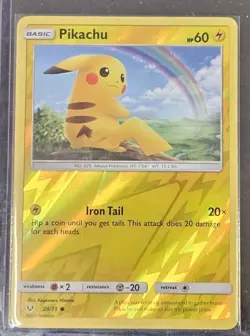 PIKACHU - 28/73 - Pokemon Sun & Moon: Shining Legends Reverse Holo Ultra Rare - Image 1