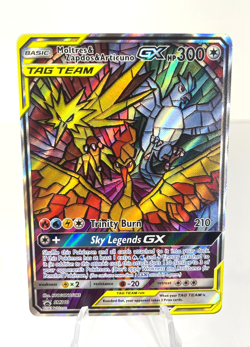 Moltres & Zapdos & Articuno GX SM210 - Stained Glass Birds - Pokemon - READ - Image 1
