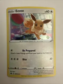 POKEMON TCG SWORD & SHIELD EEVEE COSMOS HOLO BLACK STAR PROMO SWSH212 - Image 1