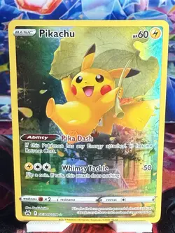 Pokemon Pikachu GG30/GG70 Crown Zenith Galarian Gallery Ultra Rare Full Art Holo - Image 1