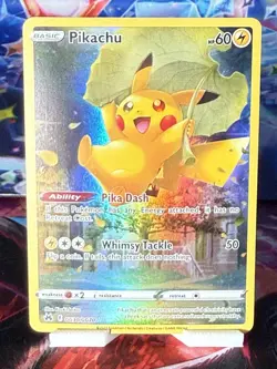 Pokemon Pikachu GG30/GG70 Crown Zenith Galarian Gallery Ultra Rare Full Art Holo - Image 3