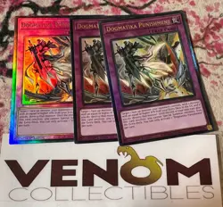3x (M/NM) Dogmatika Punishment RA01-EN076 Ultimate Rare 1st Edition YuGiOh - Image 1