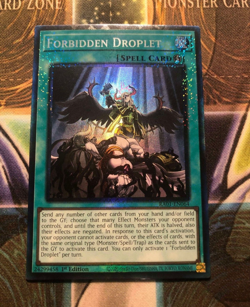 *** FORBIDDEN DROPLET *** (PCR) PRISMATIC COLLECTOR'S RARE RA01-EN064 YUGIOH! - Image 1