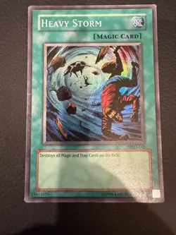 1x Yugioh Heavy Storm Unlimited MRD-142 DM Damaged - Image 1