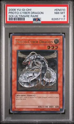 Proto-Cyber Dragon SOI PSA 8 Ultimate Rare #EN010 Yugioh 2006 - Image 1