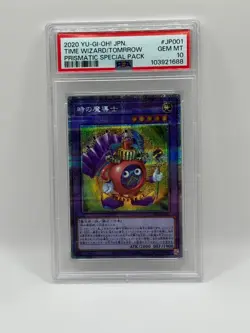 2020 Yu-Gi-Oh! Japanese Prismatic Special #JP001 Time Wizard Tomorrow PSA 10 - Image 1