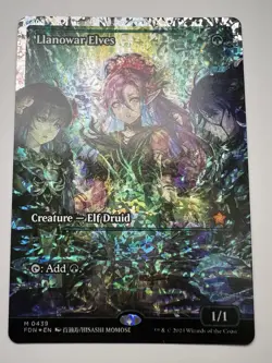 Llanowar Elves Showcase (Fracture Foil) Foundations (FDN) MTG 0439 Mythic - Image 1