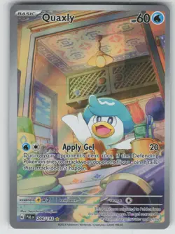 Pokemon Quaxly - Illustration Rare Holo SV02: Paldea Evolved 206/193 NM - Image 1