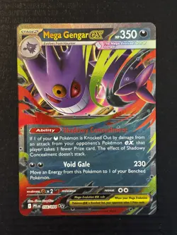 Mega Gengar EX Phantasmal Flames 056/094 Pokemon TCG Double Rare Mega Evolution - Image 1