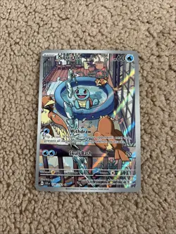 Pokemon Squirtle TCG Stellar Crown Illustration Holo 148/142 Pack Fresh - Image 1