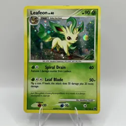LP Leafeon 24/100 Rare Holo Majestic Dawn Pokemon Card Platinum - Image 1