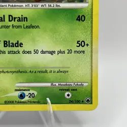 LP Leafeon 24/100 Rare Holo Majestic Dawn Pokemon Card Platinum - Image 4