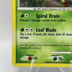 LP Leafeon 24/100 Rare Holo Majestic Dawn Pokemon Card Platinum - Image 5