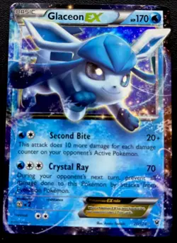 Glaceon EX 20/124 NM Ultra Rare Holo XY Fates Collide Pokemon Card! - Image 1