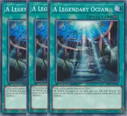 Yugioh - A Legendary Ocean x 3 - 1st Edition - NM - Plus Free Holographic Card - Image 1
