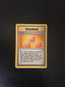 Pokemon Revive Trainer 089/102 Base Set, Regular Card 1999 - Image 1