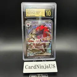 CGC PRISTINE 10 N's Zoroark ex SAR 242/193 MEGA Dream ex M2a Pokemon Card 44 - Image 1