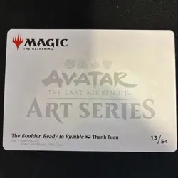 The Boulder, Ready To Rumble Art Card (Gold Stamped Signature) MTG ATLA | NEW NM - Image 2