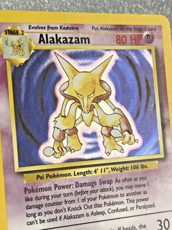 Pokemon TCG Alakazam Base Set Holo Card 1/102 Unlimited Rare LP- See Photos - Image 1