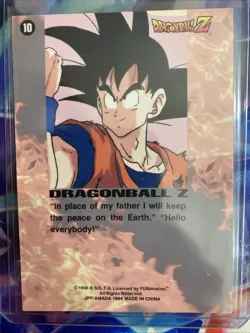 Dragon Ball Z Card #10 Gohan & Dragonos Artbox Prism Foil TCG 1996 JPP/AMADA - Image 2