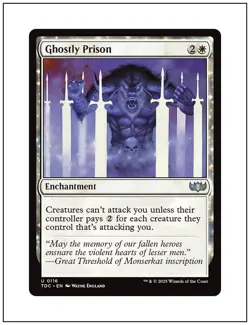 1x Ghostly Prison, Tarkir Dragonstorm Commander, Magic MTG NM - Image 1