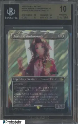 2025 MTG Final Fantasy Aerith Gainsborough Bordeless Surge Foil BGS 10 PRISTINE - Image 1