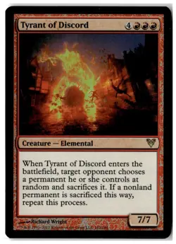 MTG Foil Tyrant of Discord - Avacyn Restored Moderately Played English - Image 1