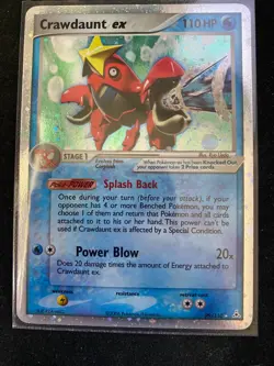 Pokemon TCG Crawdaunt ex 99/110 Holon Phantoms Holo Rare Great Condition - Image 1