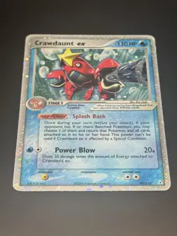 Pokemon TCG Crawdaunt EX Whirl Holo Rare 99/110 Holon Phantoms - Image 3