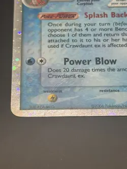 Pokemon TCG Crawdaunt EX Whirl Holo Rare 99/110 Holon Phantoms - Image 4