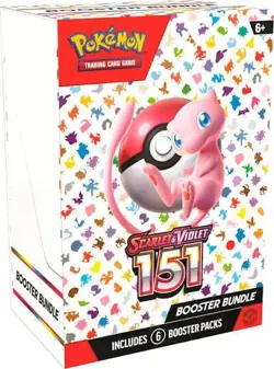 Pokemon Scarlet & Violet 151 Booster Bundle Box Mew - 6 Booster Packs - Image 1