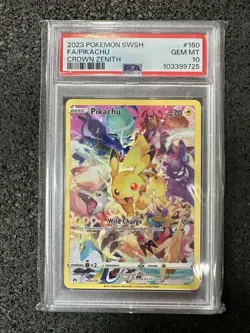 2023 PSA 10 Graded Pokemon Crown Zenith Pikachu 160/159 Secret Rare Full Art - Image 1