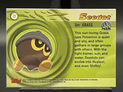 Pokemon Advanced Topps Seedot #71 NM - Image 2