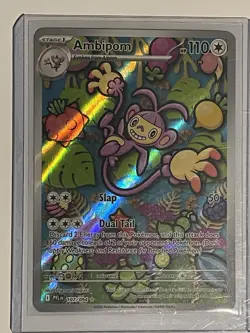 Pokemon TCG Ambipom Phantasmal Flames Illustration Rare 107 NM - Image 1